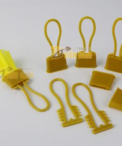 1kg Túi lưới nhựa màu vàng dài 25cm kèm khóa