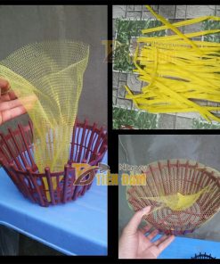 1kg Túi lưới nhựa màu vàng dài 25cm