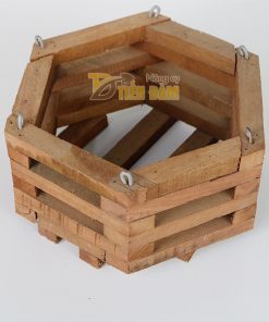 Chậu gỗ trồng lan hình lục giác – set 3 chiếc – CG6